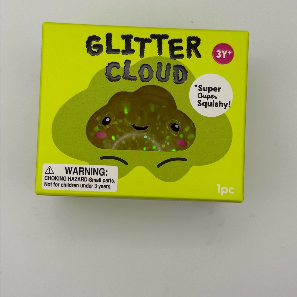 NEW J’adore Lime Green Glitter Cloud Squishy Kawaii Soft ASMR Stress Relief Toy
